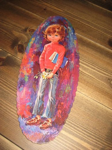 Pent ovalt bilde fra 60-70 tallet