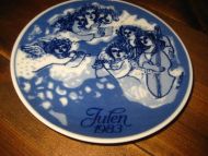 1983 Porsgrunn juleplatte Ca 17 5 cm i diameter meget pen