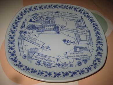 Pynteplatte fra Noremaserien 1984 Ca 22 cm i diameter