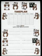 Timeplan fra Sunnmørsbanken 70-80 tallet