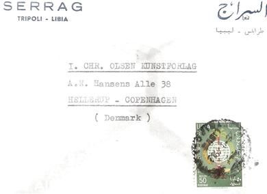 Pent luftpost brev fra Libia.
