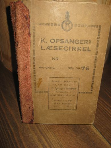 OPPSANGERS LÆSESIRKEL, Bok nr 76, ZAHN: JONAS TRUTTMANN. 1922.
