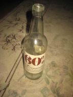 Flaske uten innhold, 60% BRENNEVIN, fra Vinmonopolet, 70 tallet. 