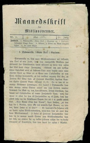 1871,nr 005, Maanedsskrift for Missionsvenner.