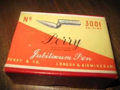 Eske med uåpn innhold Perry Jubilæums Pen fra Perry London 40-50 tallet