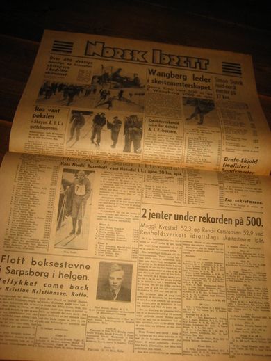 NORSK IDRETT 13 februar 1939