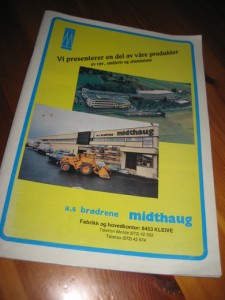 Presentasjonsbrosjyre fra Brødrene Midthaug, Kleive. 80 tallet.