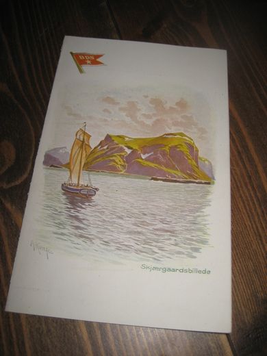 Strøken MENU fra BDS i 1935 motiv med Skjærgaardsbillede
