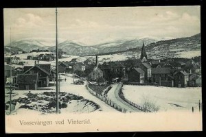 Vossevangen ved Vinterstid. 1906