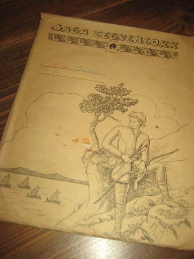 SAGA TEGNEBLOKK med masse tegninger fra 40 tallet dette er blokk nr 2