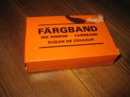 Eske med innhold, FARGBAND, 60-70 tallet.