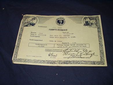 Fornyelsesbevis 1945