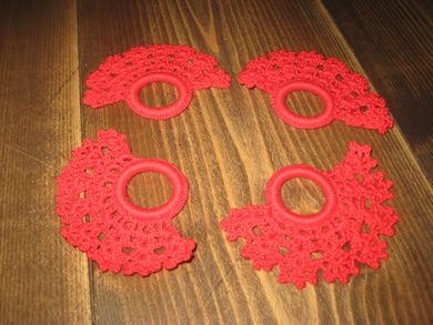 Heimelaga serviettringer 4 stk selges under ett 50-60 tallet