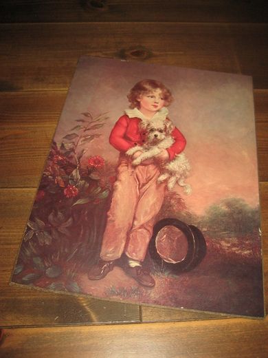 Pent bilde på plate ca 30*40 cm stort