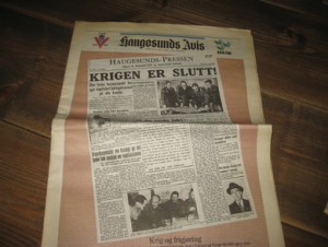 1995, Temablad innen Krig og Frigjøring, Haugesunds Avis.
