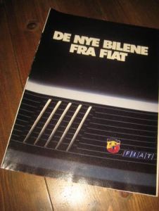 DE NYE BILENE FRA FIAT. 1984.