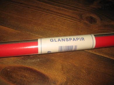 Rull med ubrukt GLANSPAPIR 8 ark ass Farger 80 tallet Dette er rull nr A2