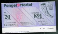 1988 trekning nr 891 Pengelotteriet