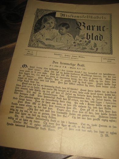 1910 nr 002 Missionsselskabets Barne blad