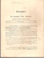 1885,nr 001, Cirkulære fra Den Kongelige Norske Regjerings Marine- og Post- Departement.