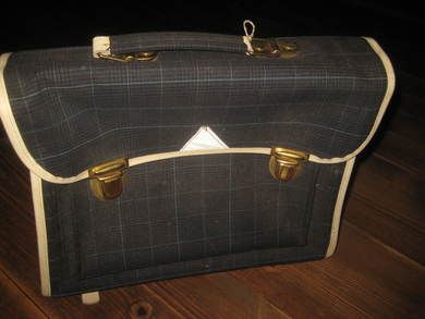 Gammel ubrukt skolesekk for rygg 60 tallet