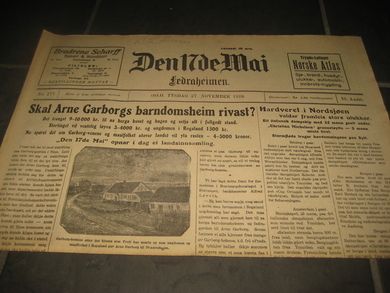 1928 nr 277 Den 17de Mai Arne Garborg