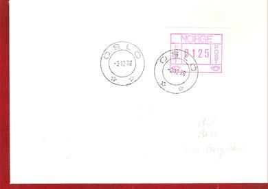 1978 stempla OSLO 2 12 78