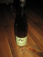 Flaske uten innhold, Liebfraumilch. Fra Vinmonopolet, 60 tallet. 
