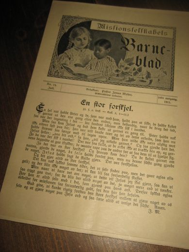 1911 nr 014 Missionsselskabets Barneblad