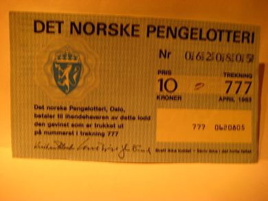 1983 Trekning 777 Nr 0620805