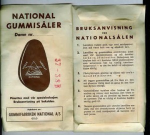 NATIONAL GUMMISÅLER fra Gummifabrikken National, Oslo
