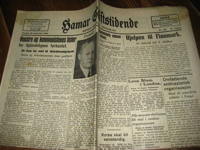 1945 nr 108 Hamar Stiftstidende