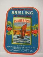 BRISLING IN TOMATO SAUCE, fra Rønneberg Preserving Co, Stavanger.