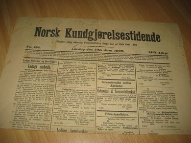 1906 nr 194 Norsk Kundgjørelestidende