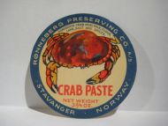 CRAB PASTE, fra RØNNEBERG PRESERVING CO, STAVANGER.