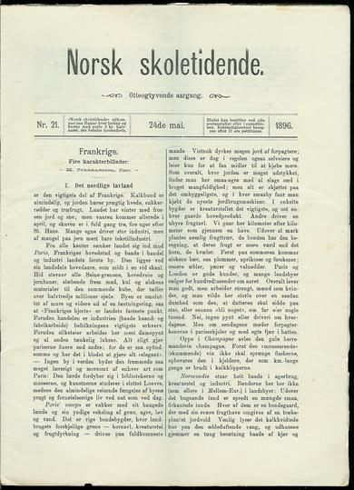 1896,nr 021,                        Norsk Skoletidende.