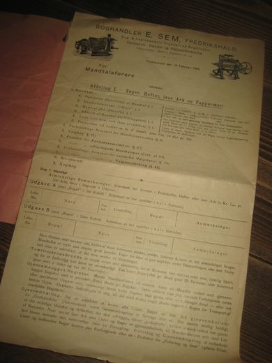Bøger fra BOGHANDLER E. SEM, FREDRIKSHALD. 1903.