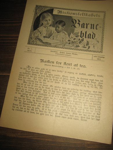 1911,nr 007, Missionsselskabets Barne blad.