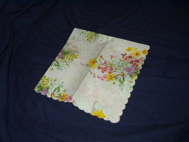 Seviett med blomstermotiv