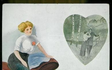 Gammelt postkort fra tidleg 1900