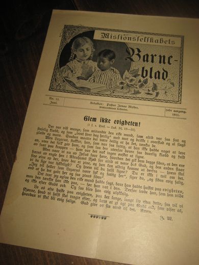 1911 nr 012 Missionsselskabets Barneblad