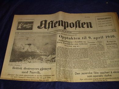 1945 nr 334 aftennummer Aftenposten