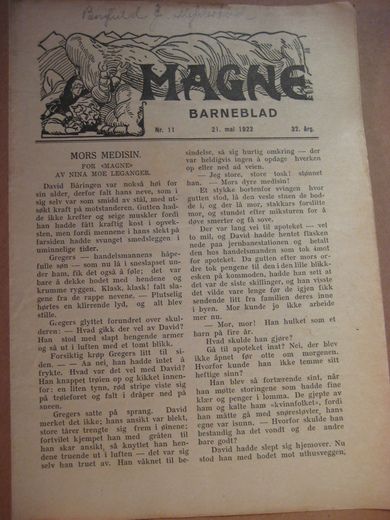 1922 nr 011 MAGNE BARNEBLAD