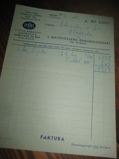 MATHIESENS BANANMODNERI 30 6 1954