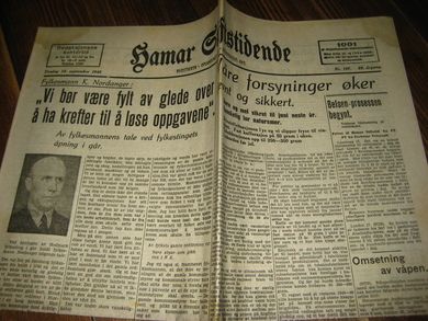 1945 nr 107 Hamar Stiftstidende