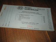 Loddblokk ubrukt NORGES SAMEMISJON 1985