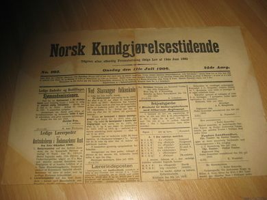 1906 nr 203 Norsk Kundgjørelestidende