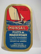 MAINSAIL FILETS DE MAQUEREAUX, fra BUØEN PACKING CO, STAVANGER.