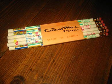 Pakke med ubrukte blyanter 80-90 tallet