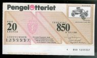 1986 trekning nr 850 Pengelotteriet